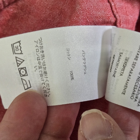 Chaps Mens Coastland Wash Chambray Light Pink Large Button-Up Shirt - Picture 9 of 12